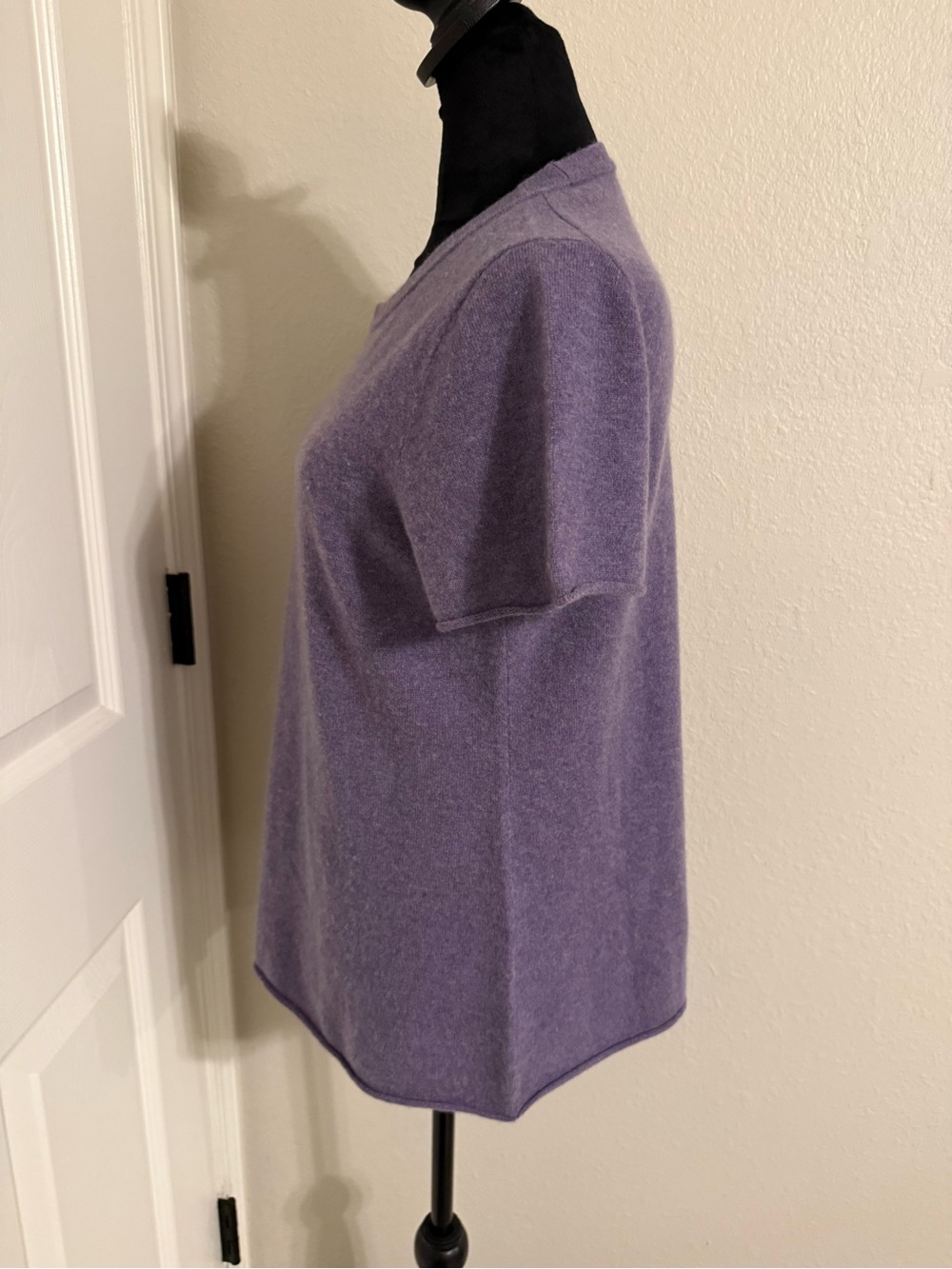 J. Crew Lilac Short-Sleeve 100% Cashmere Tee - Picture 4 of 6